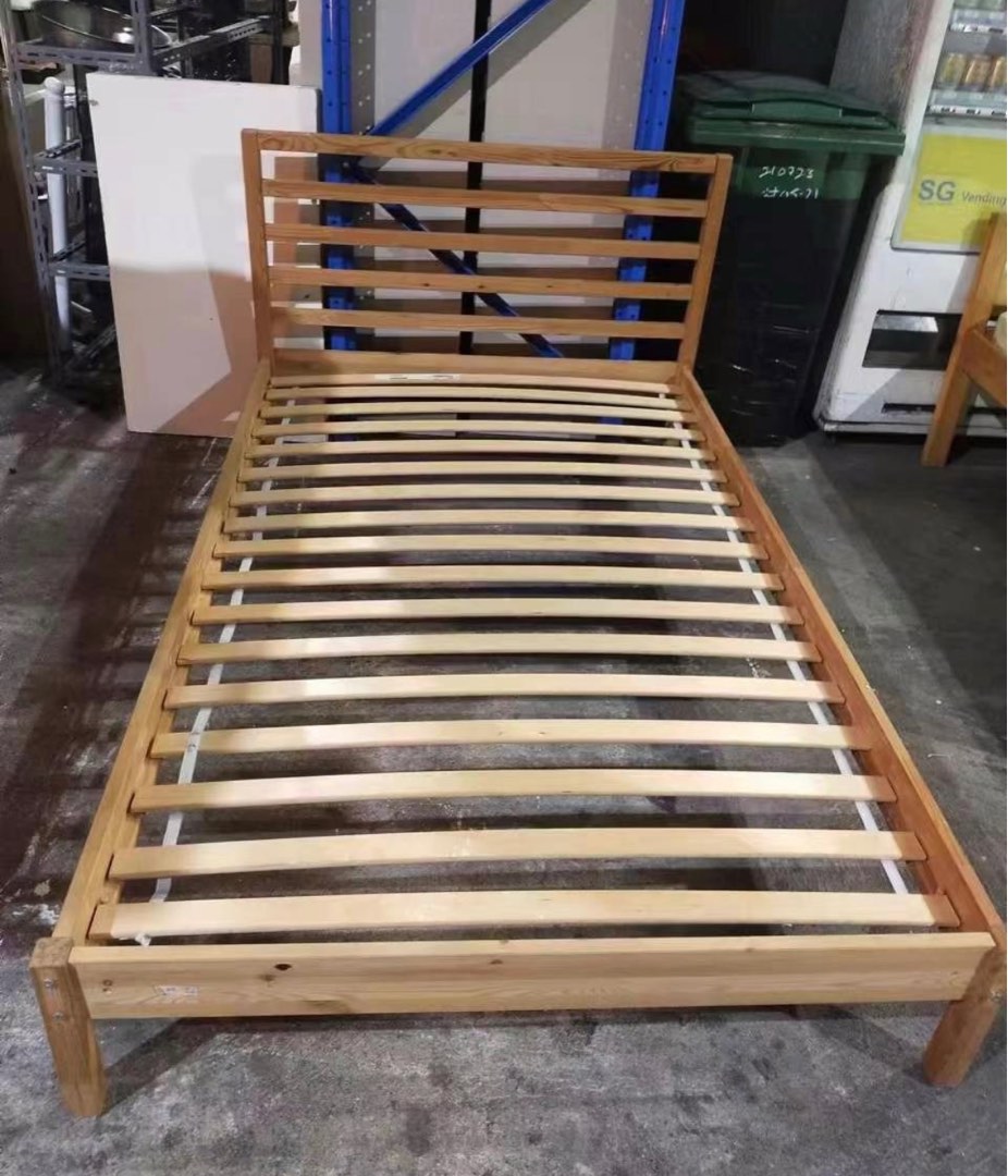 Free delivery IKEA super single size bed frame, Furniture & Home Living, Furniture, Bed Frames