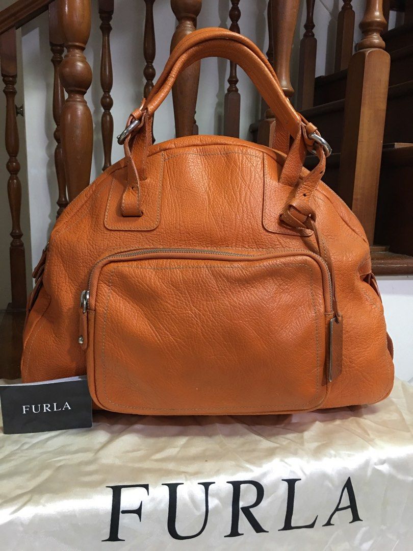 Furla leather hotsell satchel
