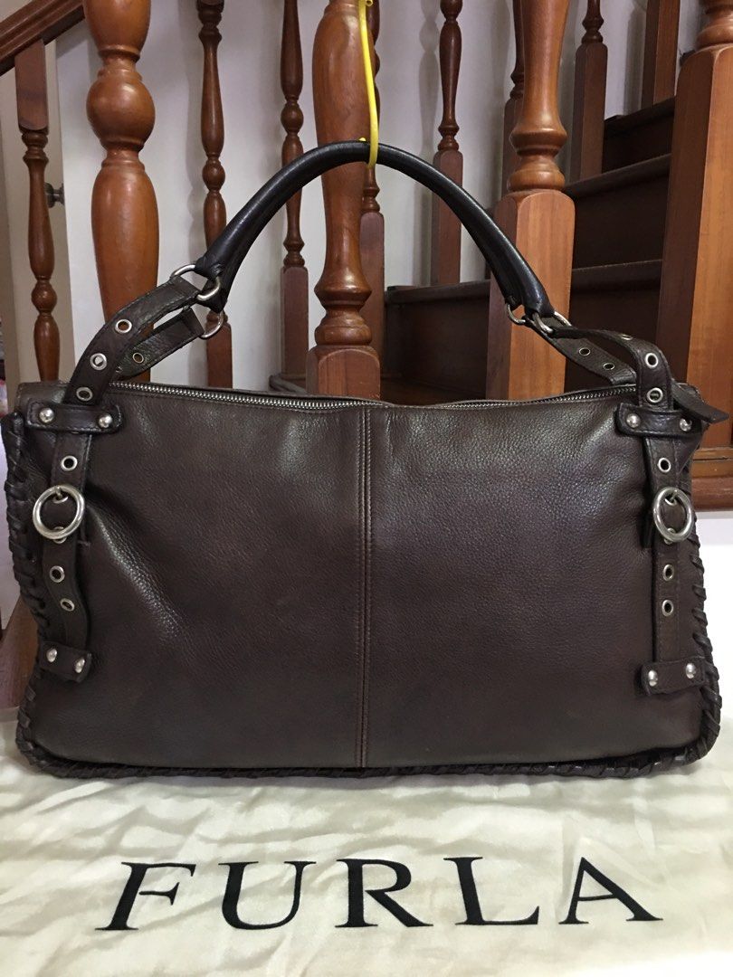 Furla leather satchel best sale