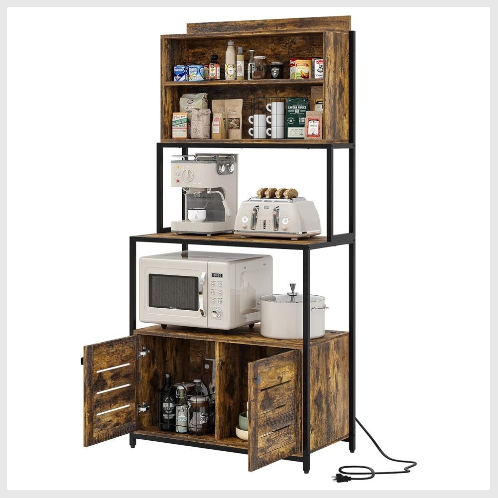 Bakers rack clearance with cabinets