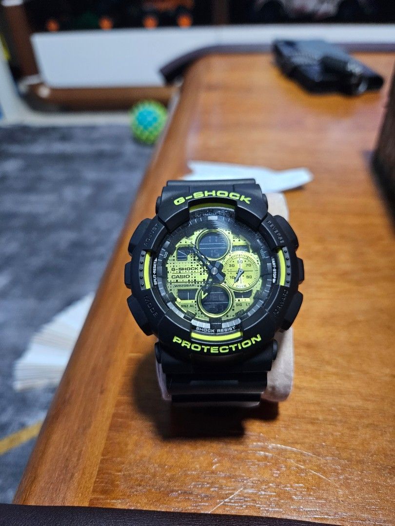 G Shock Luminous Yellow Face Black Strap