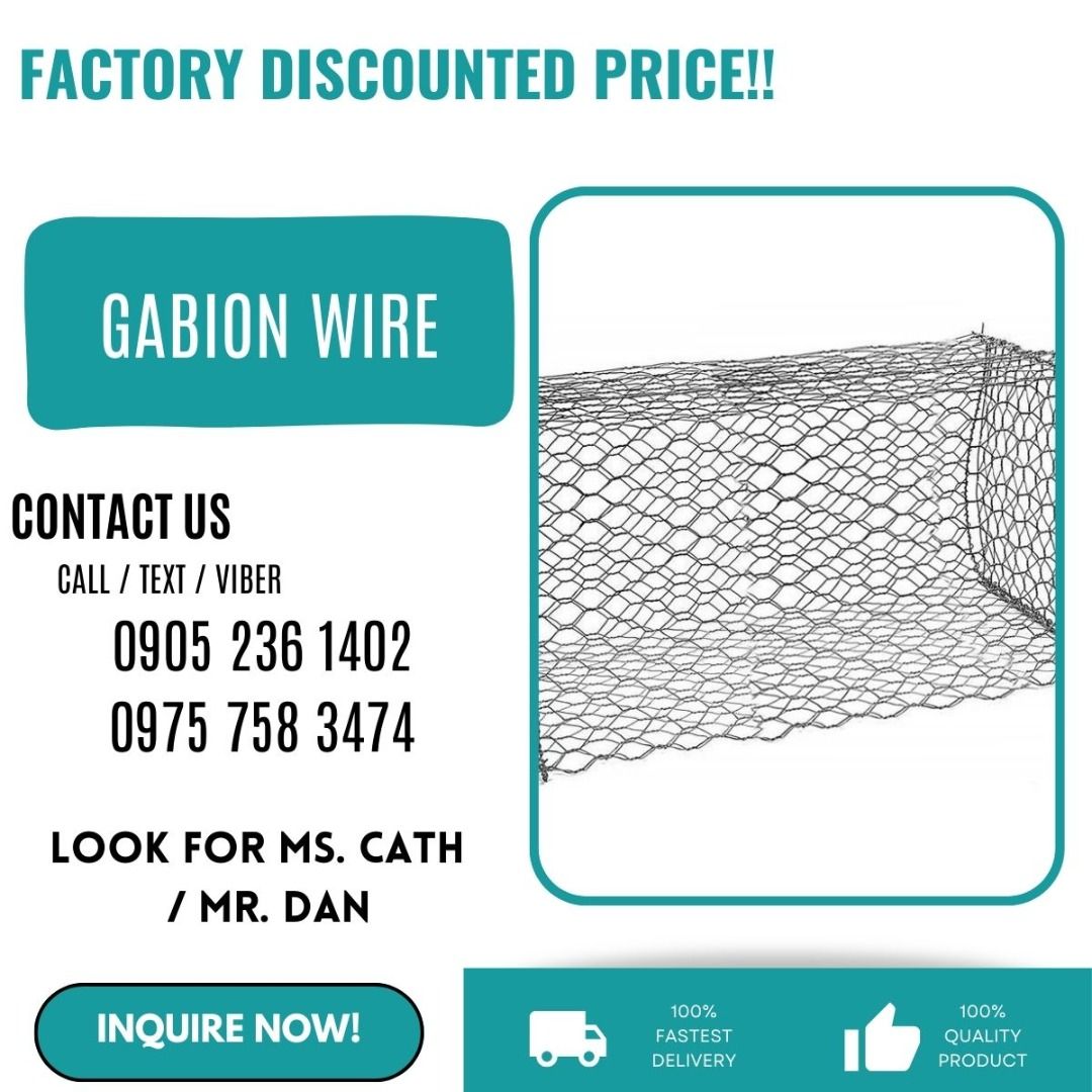 GABION WIRE (Category: Construction & Building Materials) located in Manila. Submitted by cathvesta_sales (Listing ID 1265809746, Image 1). Description: .