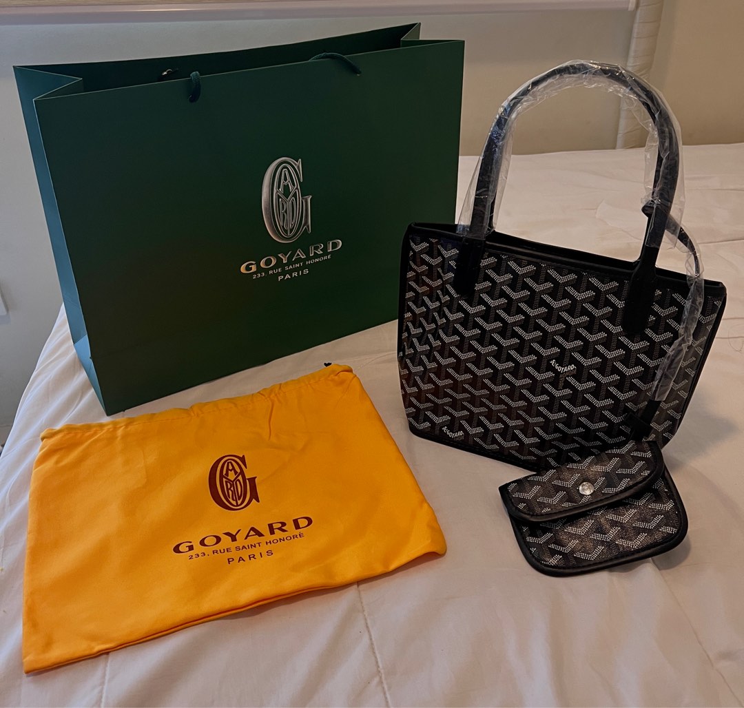 Goyard Mini Anjou Tote in Blue, Luxury, Bags & Wallets on Carousell