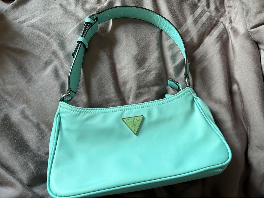 GUESS shoulder bag turquoise original Women s Fashion Bags Wallets Shoulder Bags on Carousell