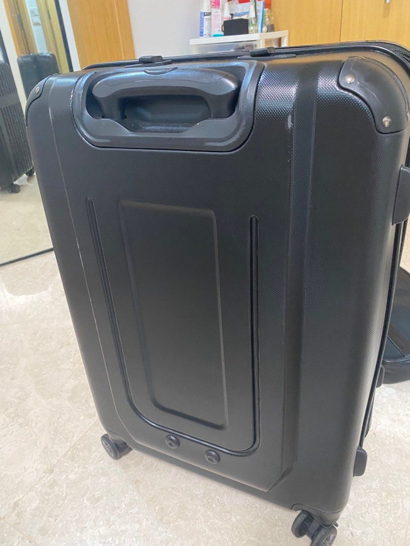 Hush puppies luggage 25 inch black hard case 4 x double wheel