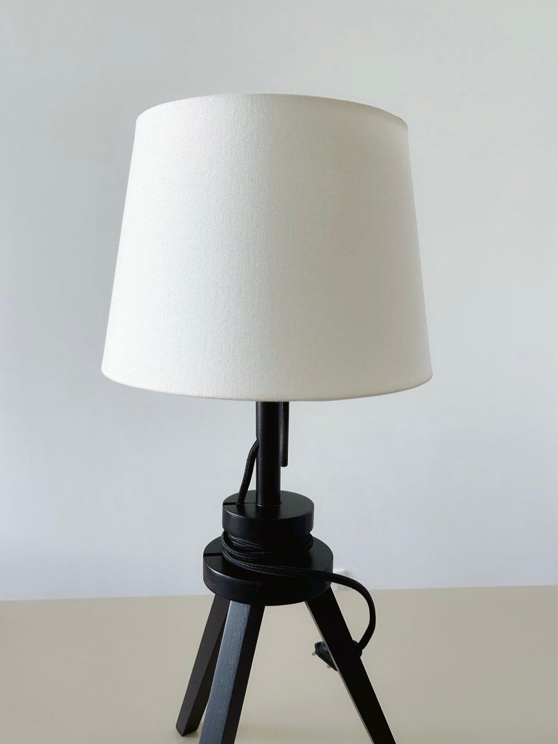 IKEA Table Lamp LAUTERS Brown Ash White Lighting Minimalist Simple  Scandinavian Design RTP $59, Furniture & Home Living, Lighting & Fans,  Lighting on Carousell