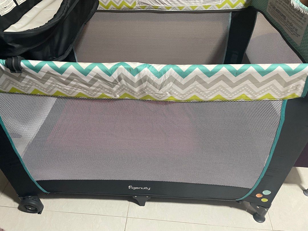 Ingenuity baby cot not wooden soft and safe mesh sides, Babies & Kids