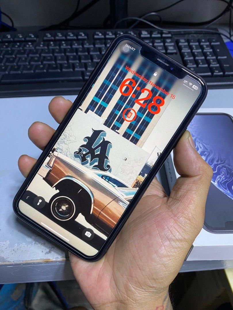Iphone XR 64gb Smartlocked (Category: iPhone X Series) located in Manila. Submitted by danielly23 (Listing ID 1265826790, Image 1). Description: For sale Iphone XR 64 Gb Black Factory Unlocked (Smartlocked) Issue scratch around camera. 86% Batt health Latest IOS installed Face id and True tone working No icloud issue. Reset all you want Original Box and Cases included. 11k asking price. Vito cruz malate area.