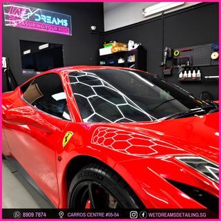 IRR 99% UV 99% CAR TINTING | SOLAR FILM | WINDOW TINT | BEST QUALITY ABSORB HEAT | PRIVACY FILM | COLOURED FILM | WINDOW TRIM DECHROME | CAR GROOMING | CAR DETAILING | FERRARI 458
