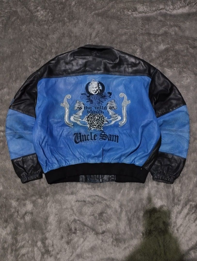 Jaket vintage leather uncle sam Fesyen Pria Pakaian Baju