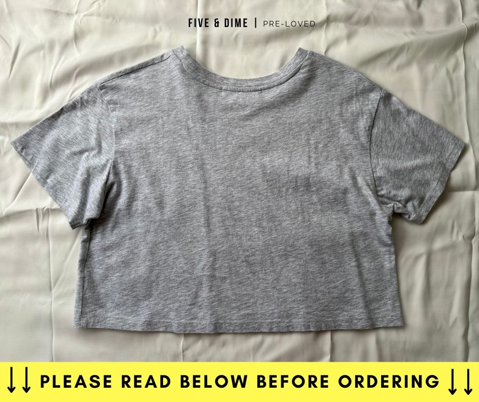 JUST G Gray Crop Top Blouse (Category: Shirts) located in Imus. Submitted by fiveanddime_ (Listing ID 1265833039, Image 3). Description: Description: Gray Crop Top Blouse Brand: Just G Color: Gray Fabric: Cotton Recommended for: CHEST: 18.5 in SHOULDER - HEM: 15.25 in SHOULDER WIDTH: 17 in SLEEVE HEM WIDTH: 7 in *Shoulder is slightly off-shoulder style depending on your shoulder width ITEM SPECIFICATION: NO WHEN WORN PHOTOS You can take a measure