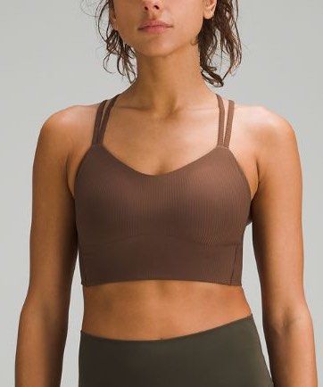 Like a Cloud Ribbed Longline Bra *Light Support, B/C Cup Java, Women's  Fashion, Activewear on Carousell
