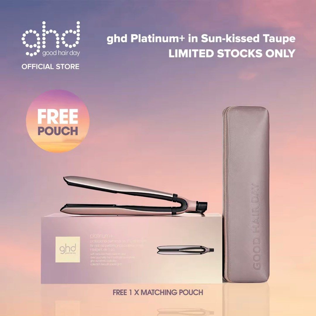 Limited Edition ghd Platinum in Sun kissed Taupe Rose Gold