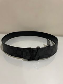 LOUIS VUITTON LV Initiales Belt Damier Graphite M0213 90/36