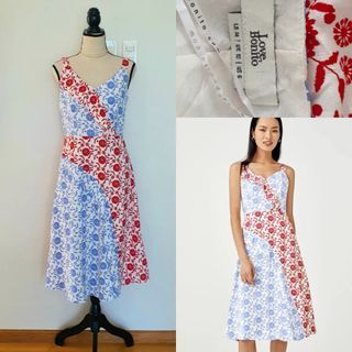 Love Bonito red blue Floral dress