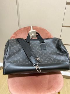 Louis Vuitton Virgil Abloh Rainbow x and Black Taiga Keepall 50 Bandoulière Black Hardware, 2019 (Like New), Handbag