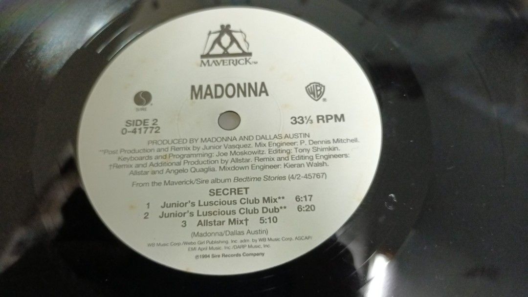 Madonna Secret 12” LP レコード マドンナ Madonna マドンナ/12 inch