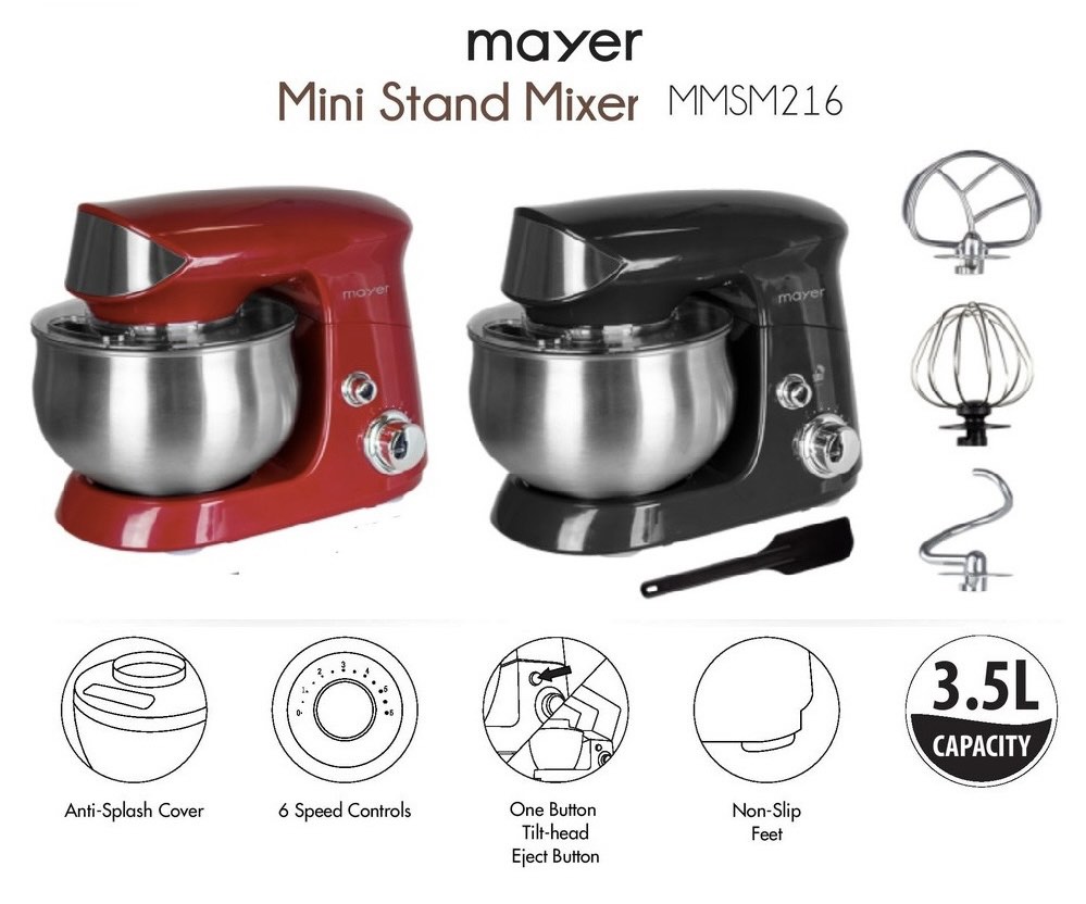 Mayer 3.5L Mini Stand Mixer (Black), TV & Home Appliances, Kitchen