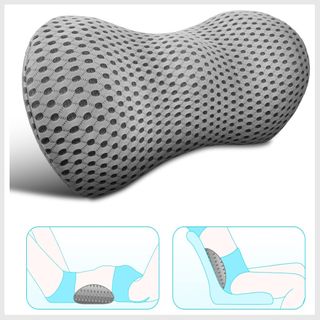 DMI Lumbar Support Pillow for Office or Kitchen Chair, Car Seat or  Wheelchair comes with Removable Washable Cover and Firm Insert to Ease  Lower Back Pain and Discomfort while Improving Posture, Black 