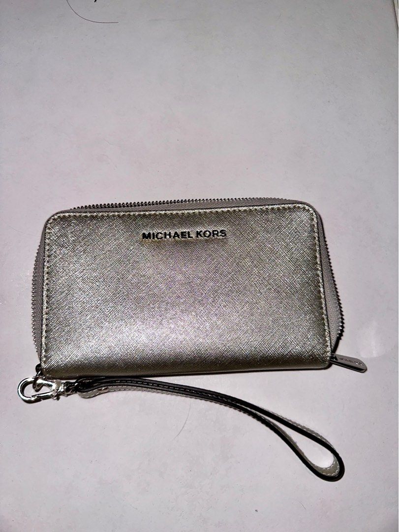 Michael kors store silver wristlet