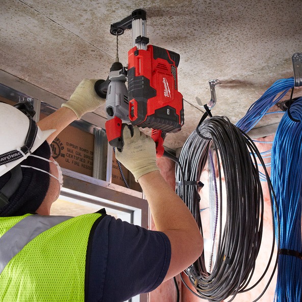 Milwaukee M12 Fuel Rotary Hammer + M12 HEPA Universal Hammer Vacuum