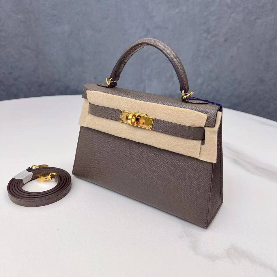 Mini kelly Color etain Y stamp epsom ghw, 名牌, 手袋及銀包 - Carousell