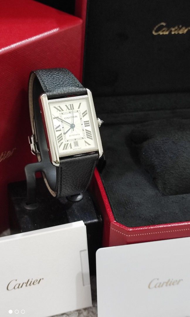 MSKL JOHAN Cartier Tank Must Extra Large Automatic Men Watch New