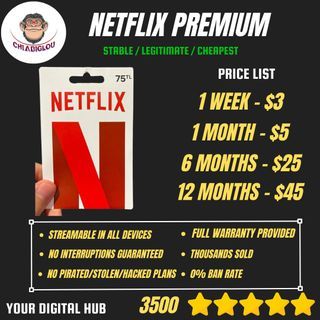 🔥Promotion🔥 Netflix Premium UHD 4K 1/6/12 Months - $45 Giftcard 
