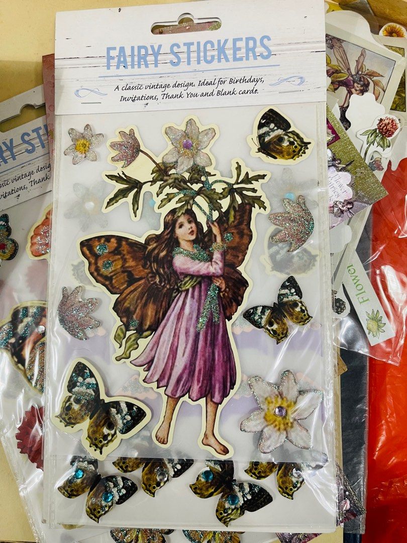 NEW CLEAR STAMPS FAIRY STICKERS, Hobbies & Toys, Stationary