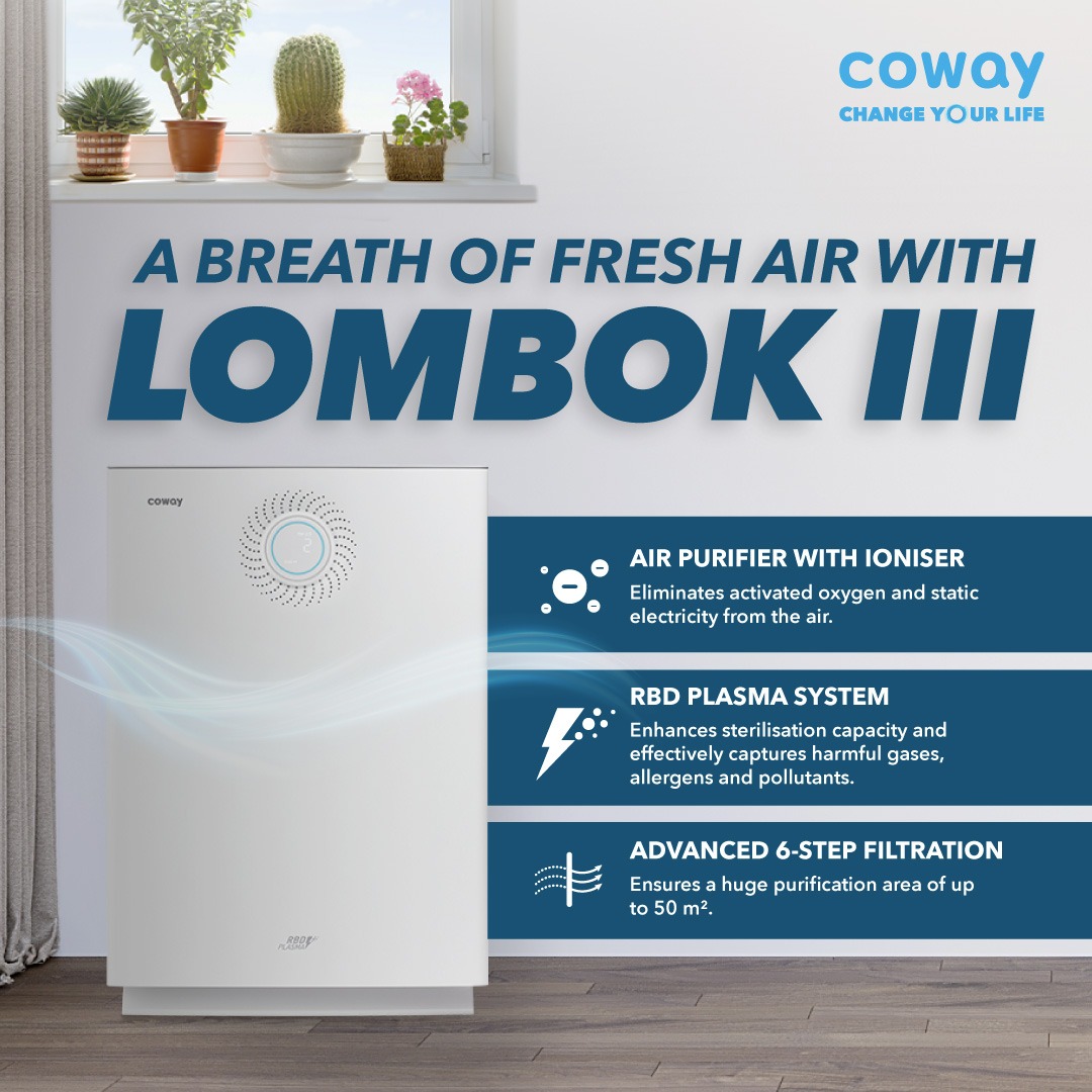 NEW TECHNOLOGY Coway Lombok 3 Air Purifier Penapis Udara Baru