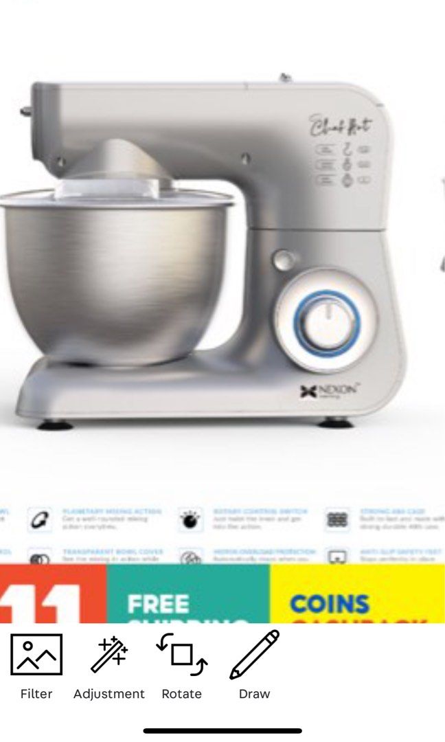 nexon 4l stand mixer stainless steel, TV & Home Appliances, Kitchen