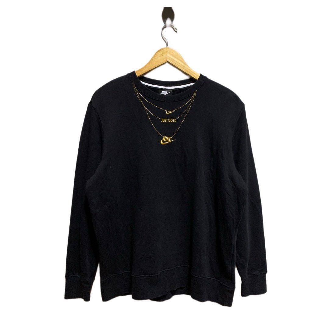 Nike gold store necklace crew sweatshirt