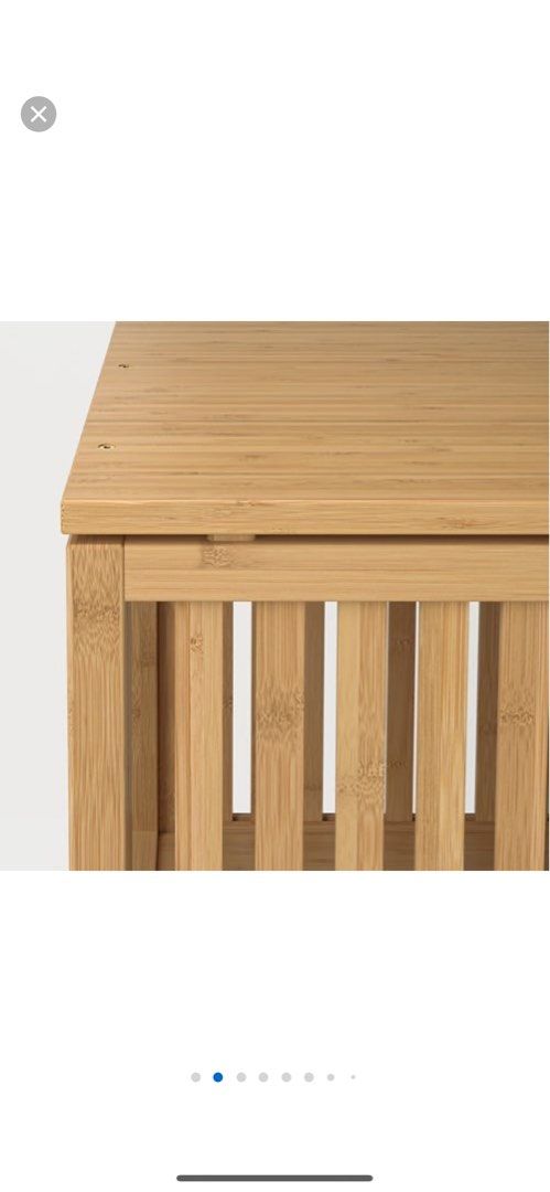 Open wardrobe Ikea NORDKISA Open wardrobe with sliding door Bamboo ...