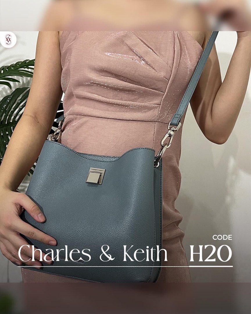 Sac Bucket Charles & Keith Bleu Royal – Sac Seau à Fermeture Zip – Neuf Avec Petits Défauts De Stockage