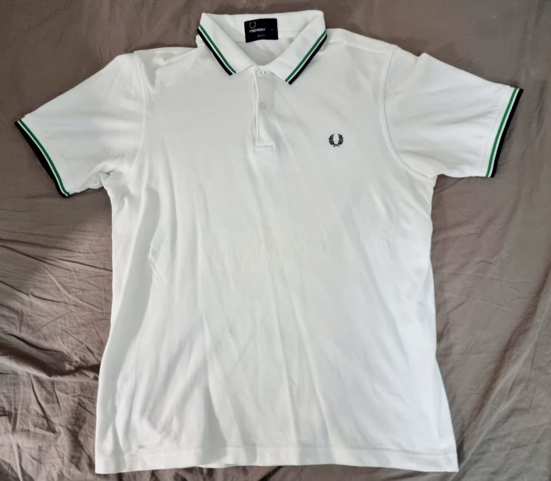 Original Fred Perry White Polo T shirt Men s Fashion Tops Sets