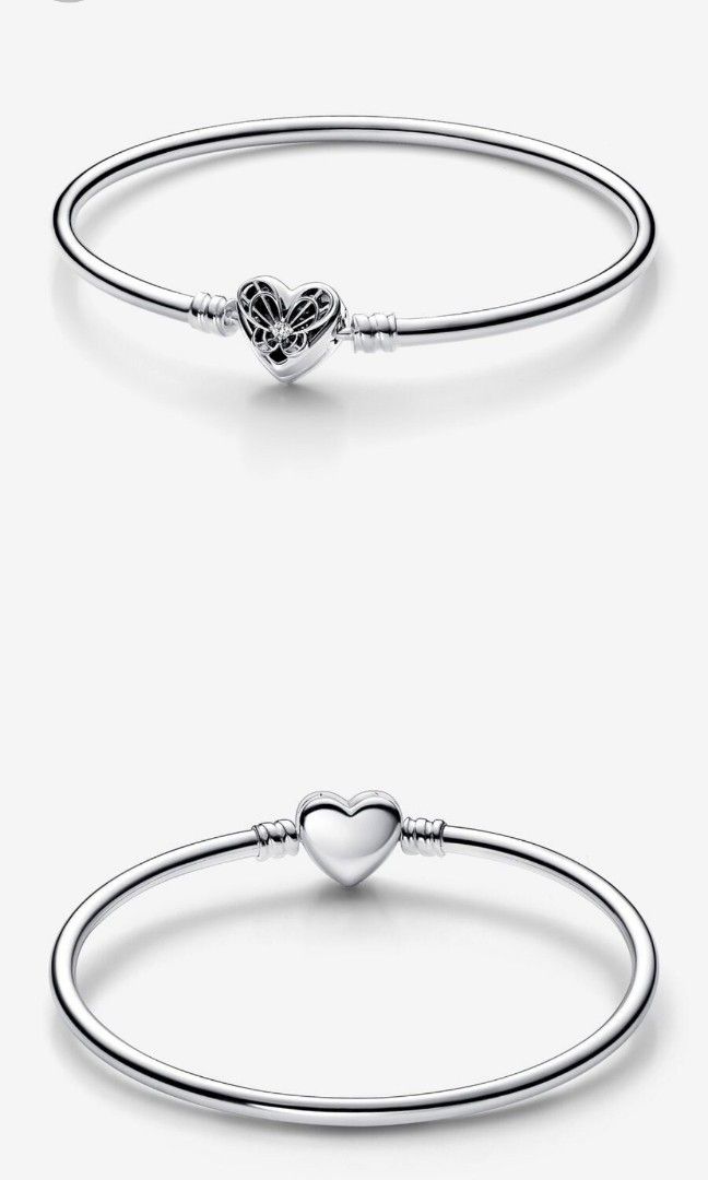 Pandora Moments Heart & Butterfly Bangle