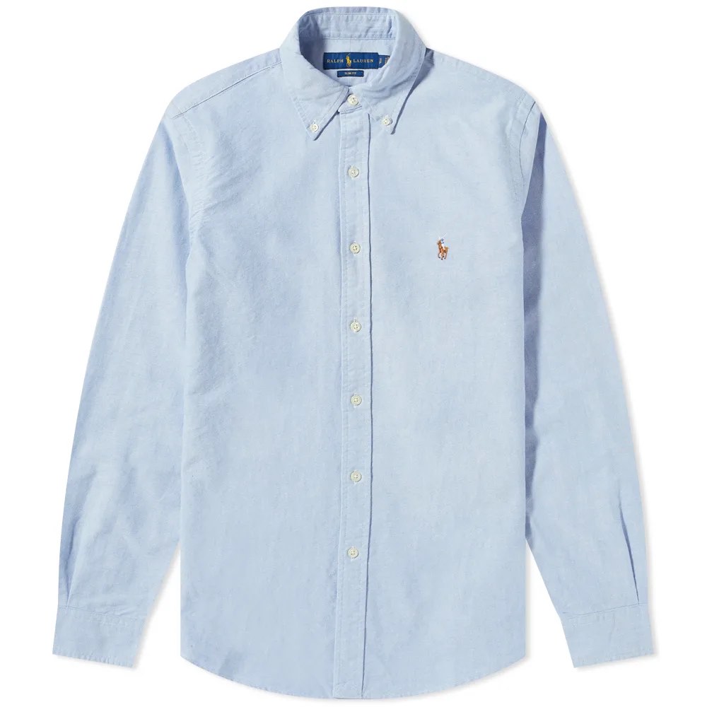 Polo Ralph Lauren Blue Oxford Shirt Men s Fashion Tops Sets