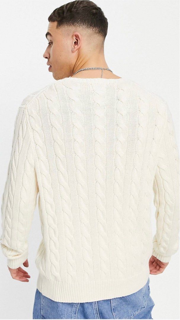 Polo Ralph Lauren Cable Knit Sweater in Cream