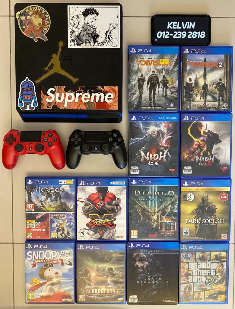 PS4 SLIM 500GB BUNDLE with GAMES Video Gaming Video Game