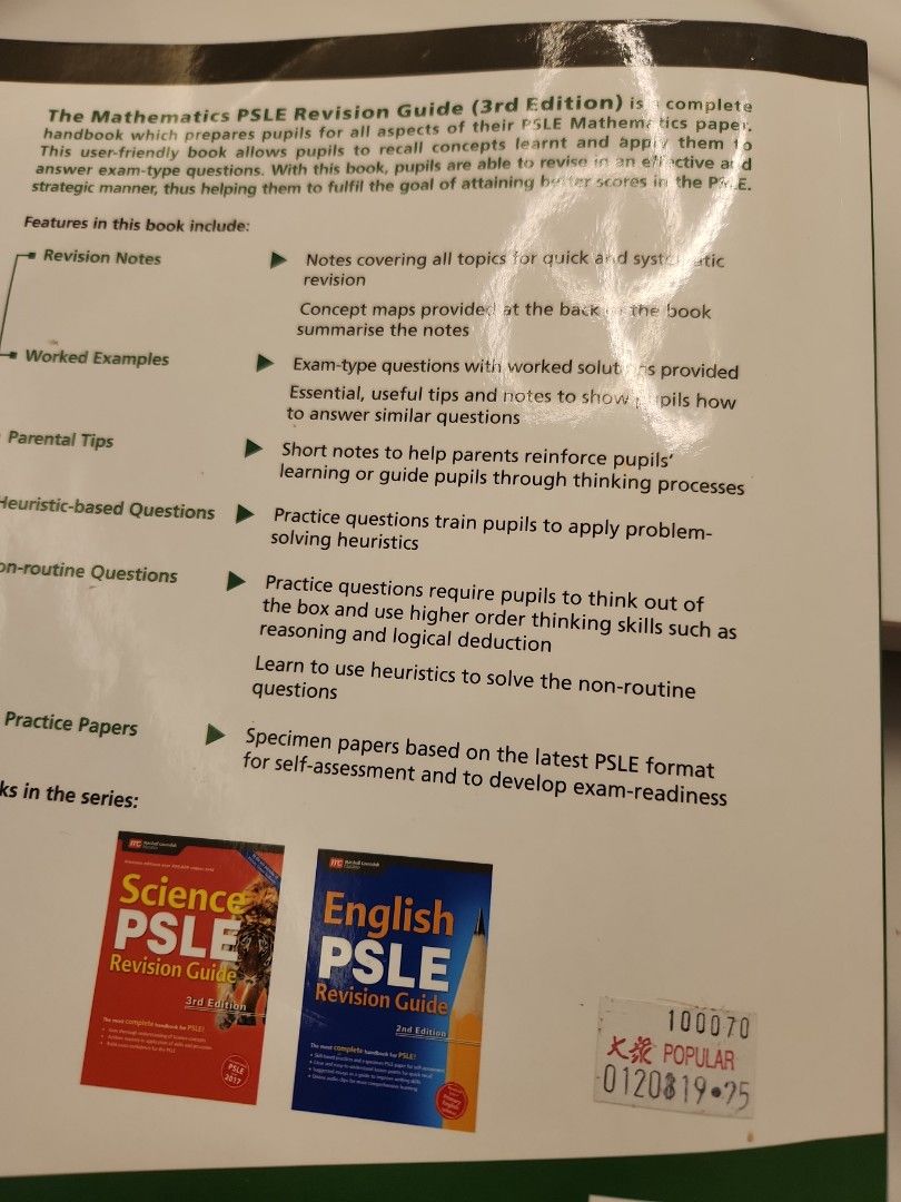 Psle Math Notes PSLE Mathematics Revision Guide, Hobbies & Toys, Books & Magazines ...