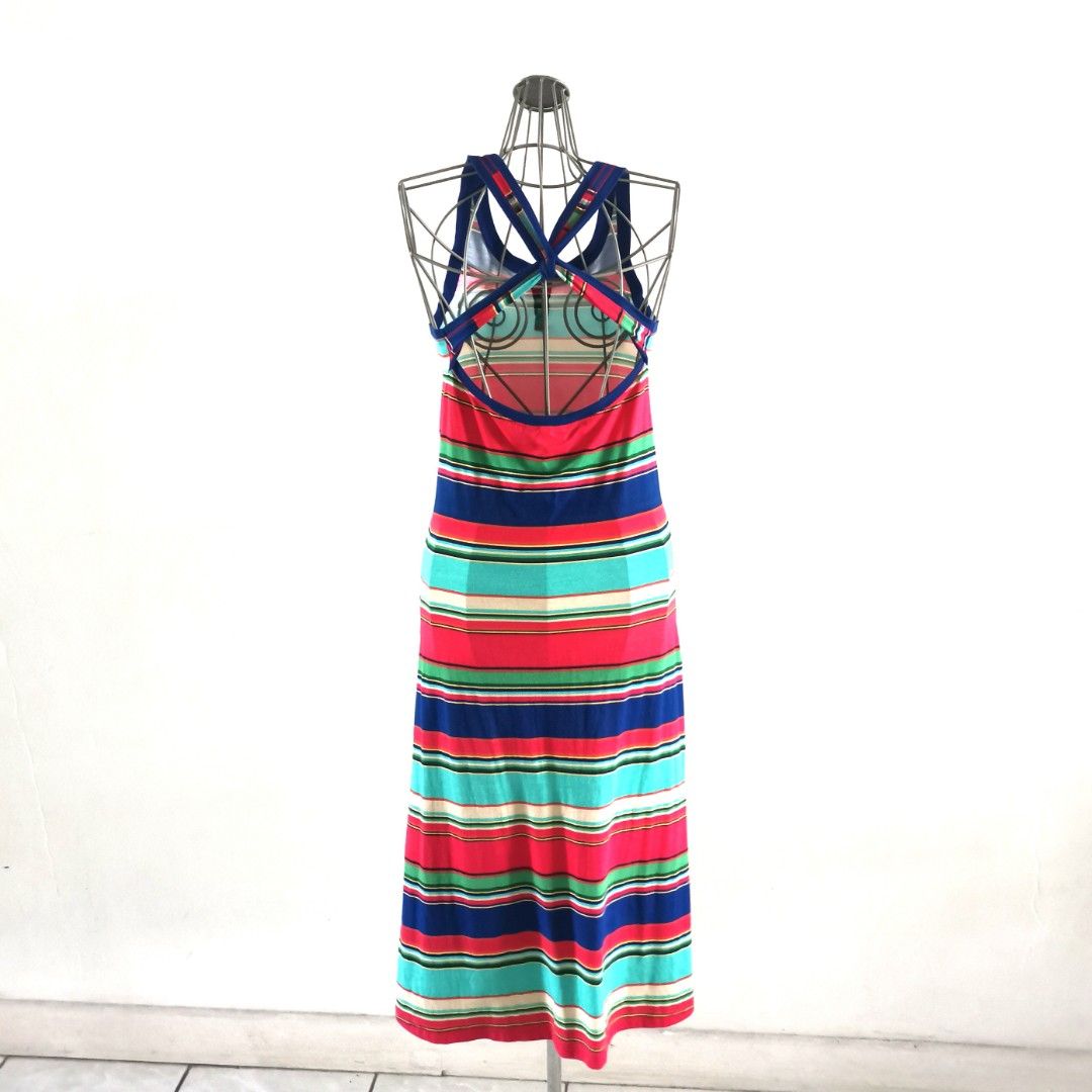 Ralph lauren striped maxi dress online