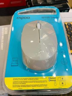 Rapoo M100 Silent Mouse 2.4Ghz & Bluetooth Multi-Mode Light Grey