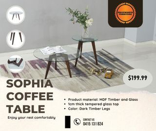 SALE!! SALE!!! SOPHIA COFFEE TABLE -ORDER NOW!!!
