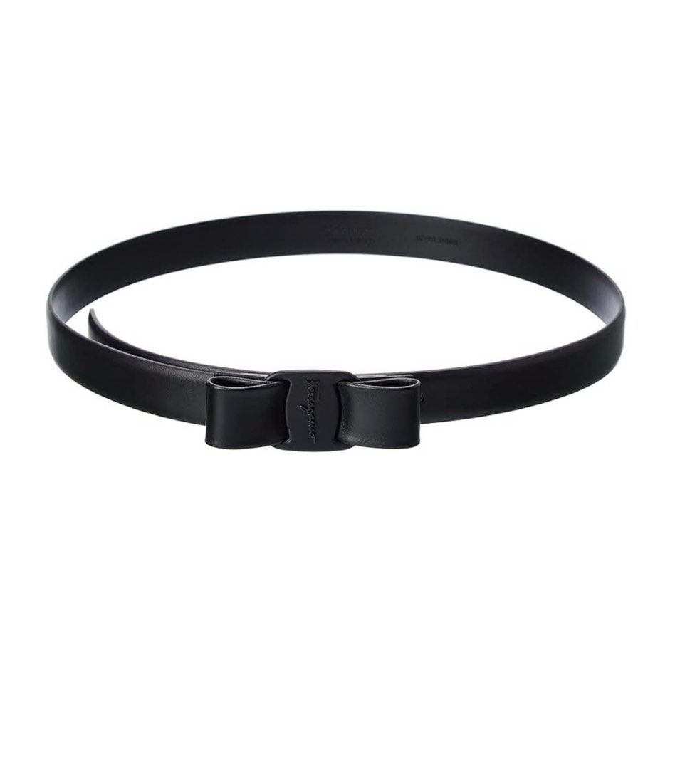 Salvatore Ferragamo Viva Bow Leather Belt 100 Salvatore Ferragamo Viva Belt Nero, Women main image 2