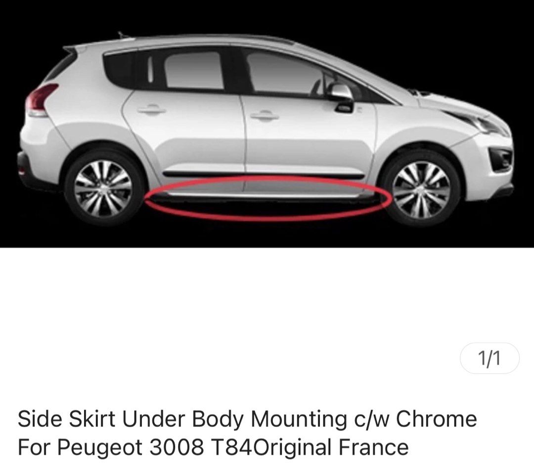 Peugeot 3008 chrome side skirts cheap