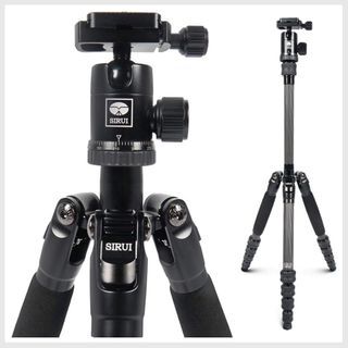 Sirui Compact Traveler 5C Tripod 54.3 inches Lightweight Carbon Fiber Travel Tripod Portable Camera Tripod with 360° Panorama Ball Head and Arca Swiss Quick Release Plate Load Capacity Up to 4kgs