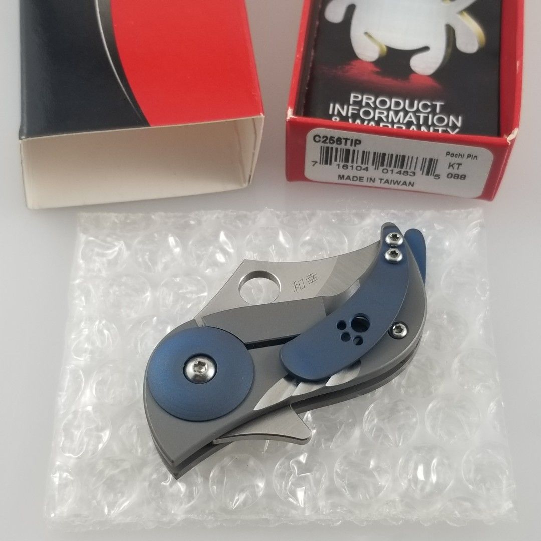Spyderco Pochi Knives numbered Titanium Ti S45VN hinderer dpx buck zt
