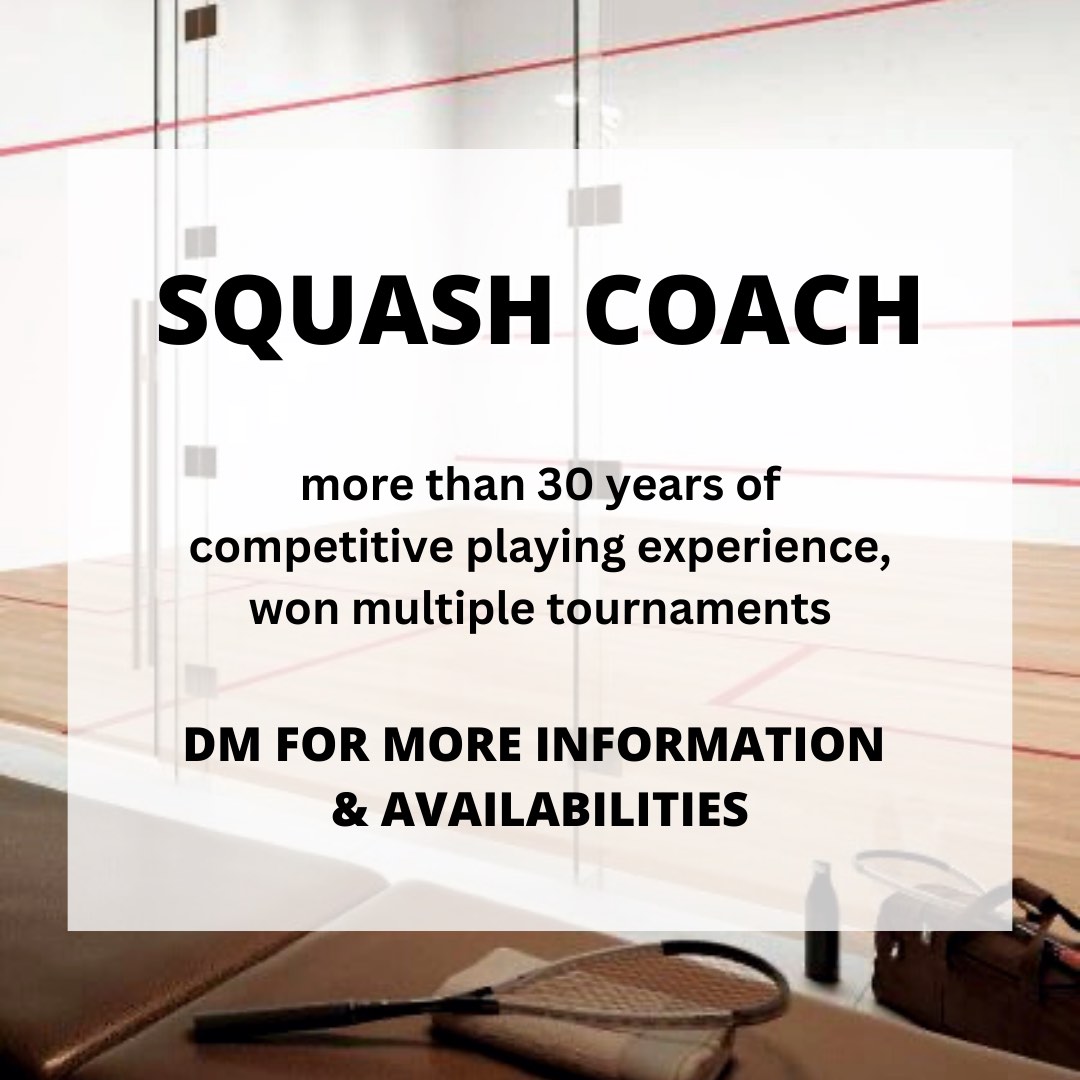 Squash Coach, Learning & Enrichment, Sport & Fitness Classes on Carousell