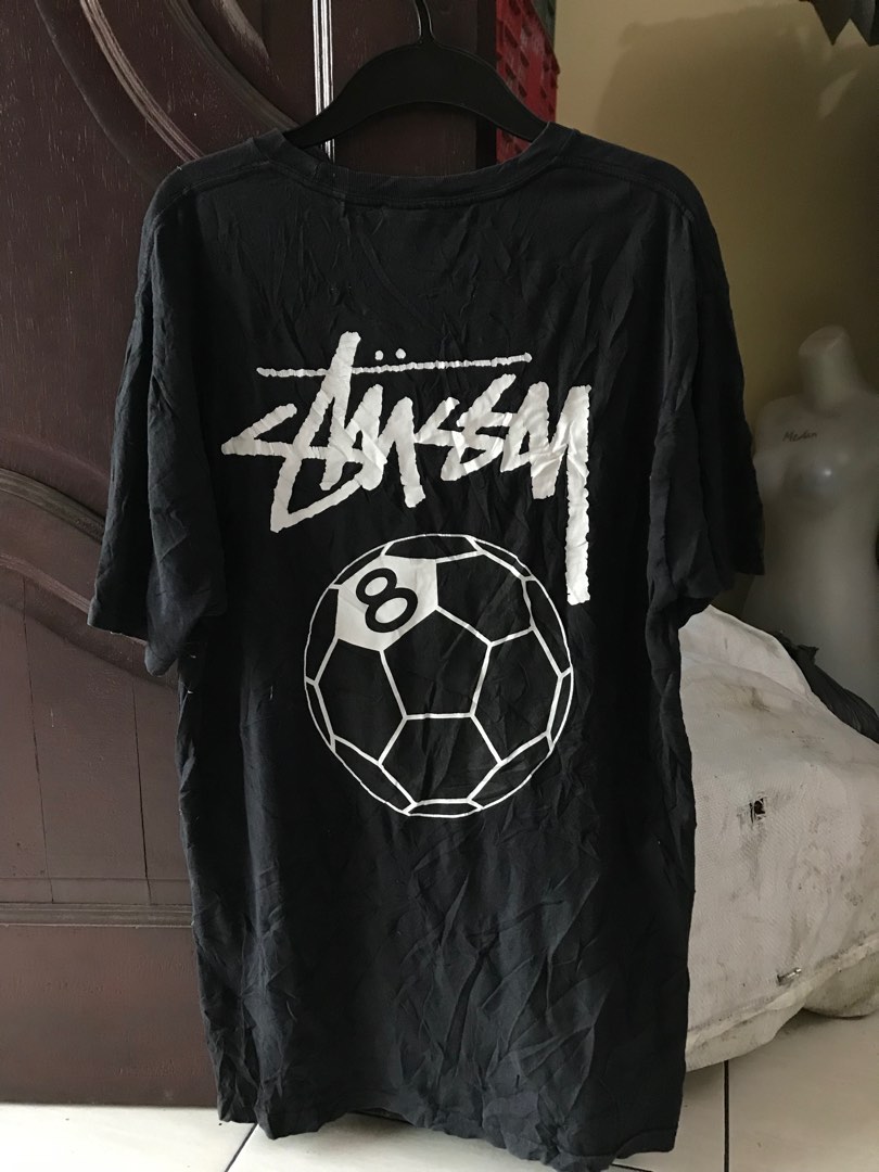 Stussy 8 Ball Soccer SS14, Fesyen Pria, Pakaian , Atasan di Carousell