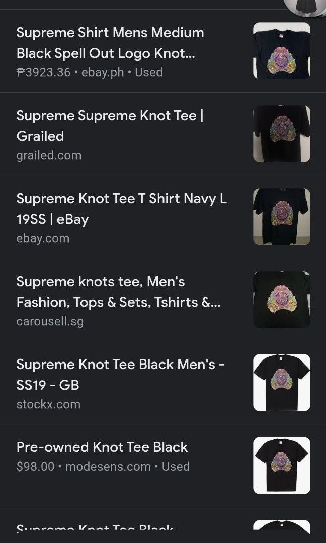 Supreme knot tee navy top